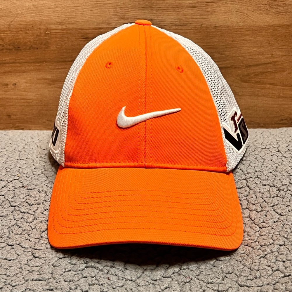 Nike Golf VRS Fitted Mesh Hat Orange And White Mens Size Medium/Large